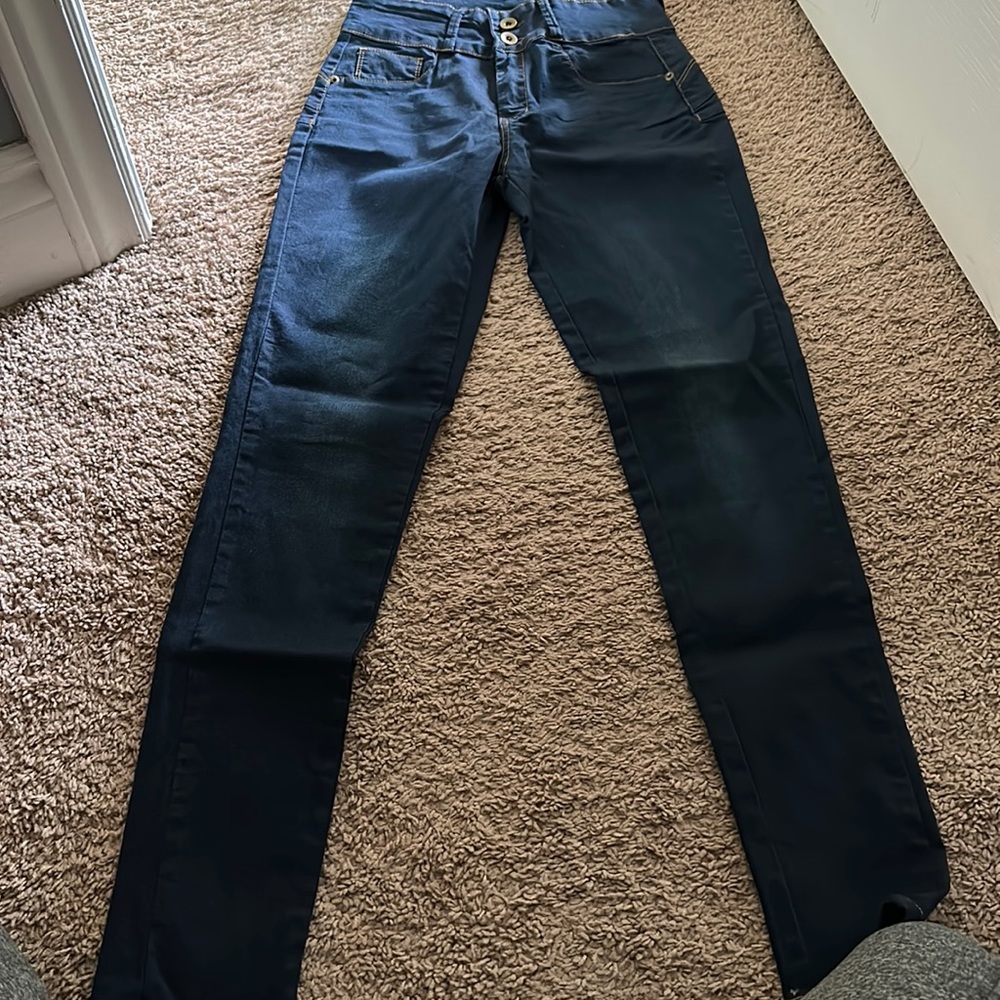 High rise skinny jeans